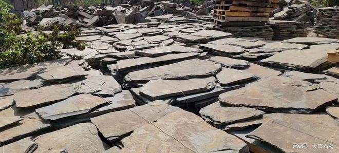 碎拼石乱形石冰裂纹文化石铺地片石不规则多边形板岩加工(图5)