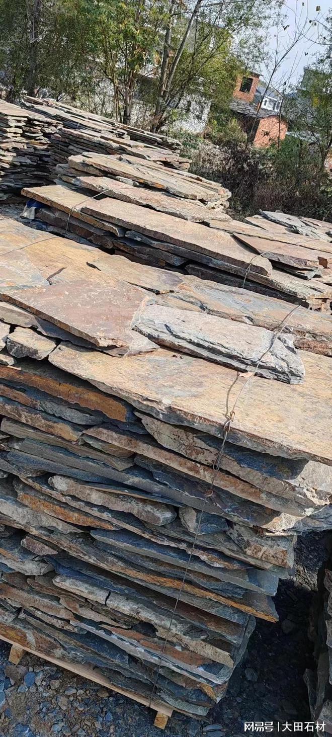 碎拼石乱形石冰裂纹文化石铺地片石不规则多边形板岩加工(图3)