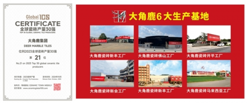 大角鹿超耐磨瓷砖全球销量领先背后的“中国制造”力量(图3)