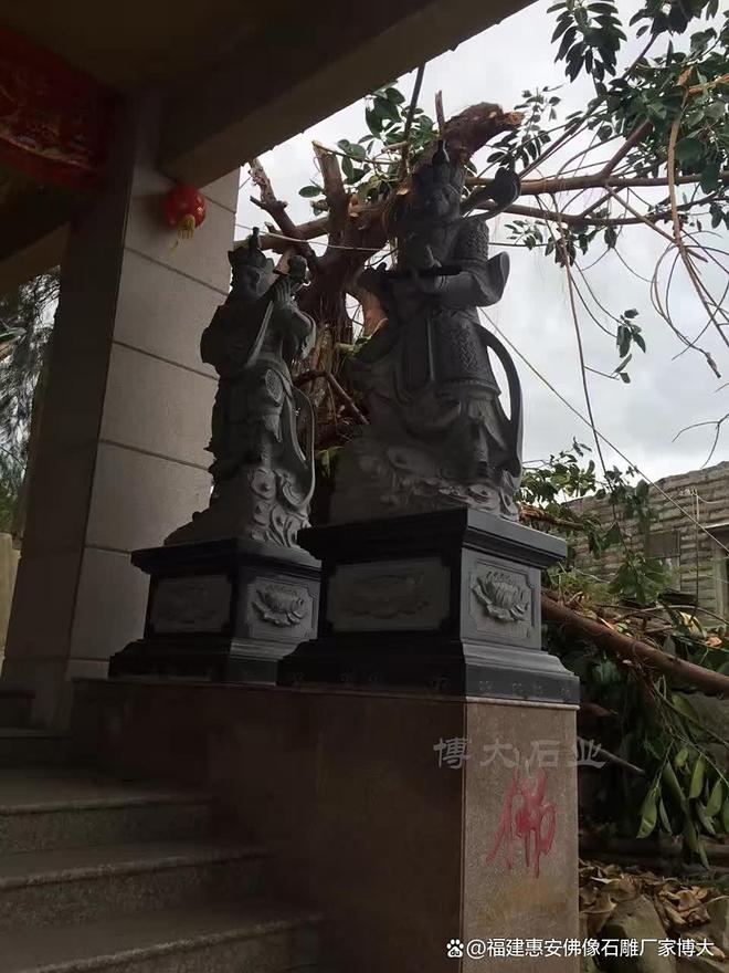 石雕四大天王的石材加工与效果(图2)