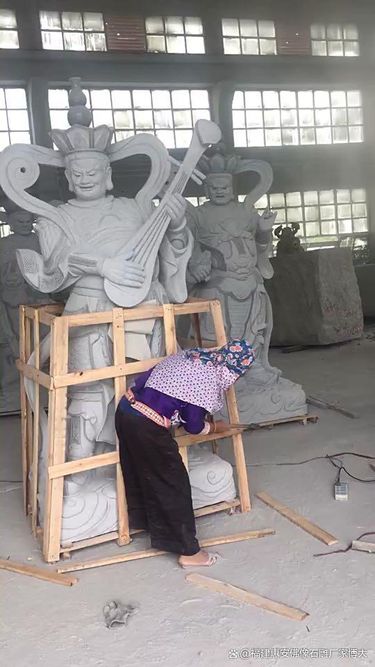 石雕四大天王的石材加工与效果(图4)