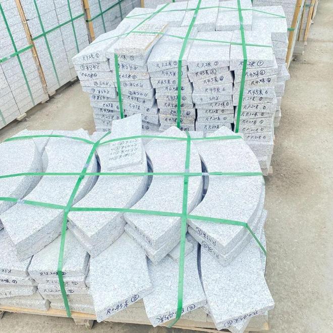 石材加工芝麻白路沿石倒角路沿石机切面、火烧面多少钱一米(图13)