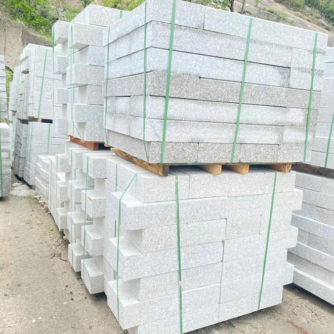 石材加工芝麻白路沿石倒角路沿石机切面、火烧面多少钱一米(图16)