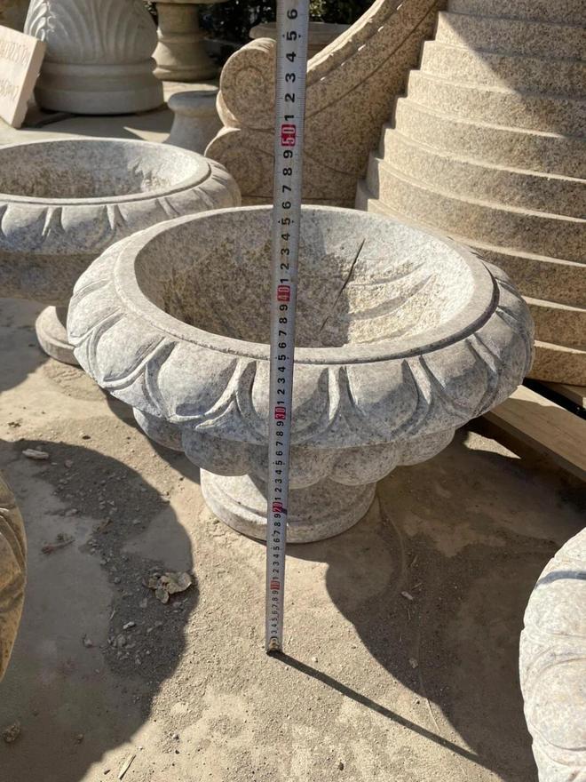 花钵加工石材（黄锈石、芝麻白）造型效果(图2)