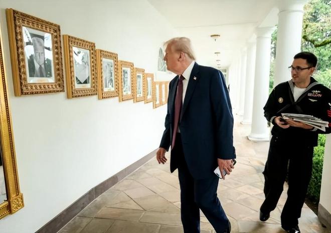 神操作！其他总统肖像镶金框拜登形象被特朗普换成“自动笔”(图9)